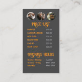 Barre | Barbershop| Carte de visite coiffeur (Dos)