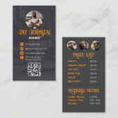 Barre | Barbershop| Carte de visite coiffeur (Devant / Derrière)