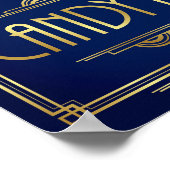 BARRE BARRE Gold Art Déco Marine Imprimer (Coin)