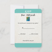 Barre Bat mitzvah carte RSVP Arbre de vie (Dos)