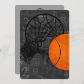 Barre Bat mitzvah Invitation Basketball Thème (Devant / Derrière)