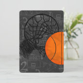 Barre Bat mitzvah Invitation Basketball Thème (Debout devant)