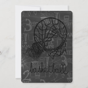 Barre Bat mitzvah Invitation Basketball Thème