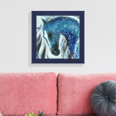 Barre bleue Cheval Art sur toile enveloppée (Insitu(Salon))