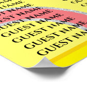 Barre BM et Bat mitzvah Tableau de sièges style an (Coin)