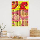 Barre BM et Bat mitzvah Tableau de sièges style an (Cuisine)