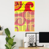 Barre BM et Bat mitzvah Tableau de sièges style an (Bureau à domicile)