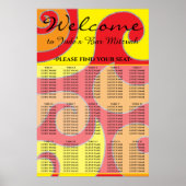 Barre BM et Bat mitzvah Tableau de sièges style an (Devant)