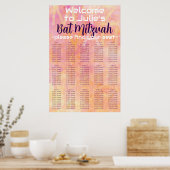 Barre BM et Bat mitzvah Tableau de sièges tout sim (Cuisine)