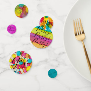 Barre BM ou Bat mitzvah Confetti Splash de couleur