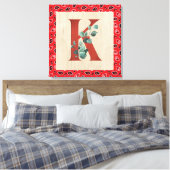 Barre Bois et Bandana Lettre K toile Imprimer (Insitu(Chambre))