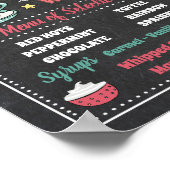 Barre Chocolat Chaud Menu Poster (Coin)