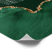Barre d'Agate Or Vert foncé Mitzvah Tableau de siè (Coin)