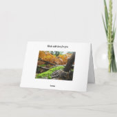 Barre d'arbre dans la mousse d'automne - Carte d'a (Dos)