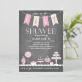 Barre de bonbons| Invitation Baby shower (Debout devant)