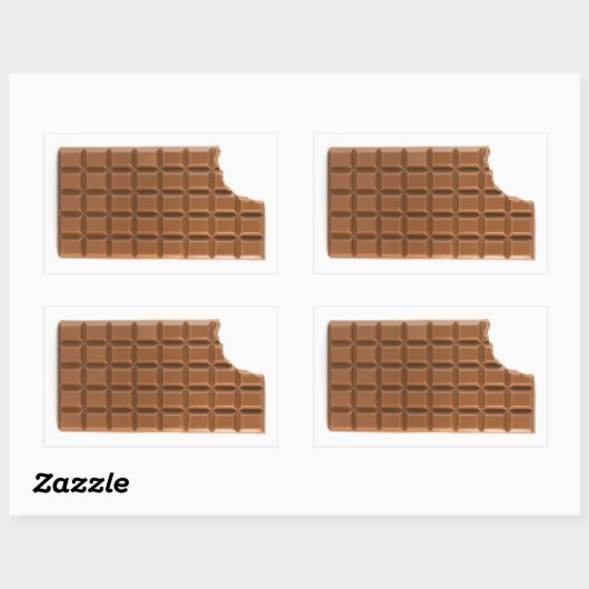 Barre de chocolat avec autocollant manquant (Feuille)