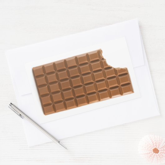 Barre de chocolat avec autocollant manquant (Enveloppe)