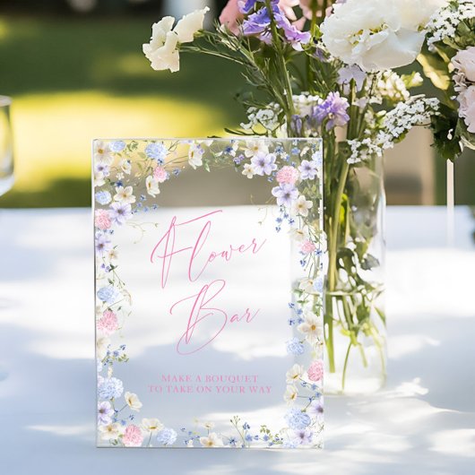 Barre de fleurs Fête des mariées rose floral