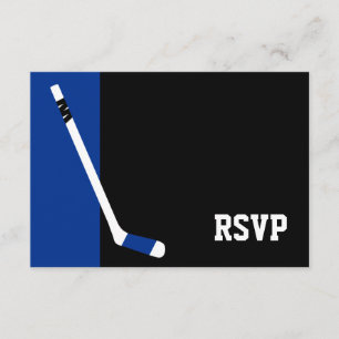 Barre de hockey noir bleu Mitzvah RSVP