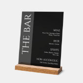 Barre de mariage à deux tons noirs Menu (Angle)