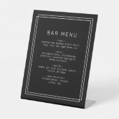 Barre de Mariage noir moderne - AVERA Panneau de m (Recto)