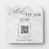 Barre de mariage Tip virtuel Jar QR Code Plaque de (Devant)
