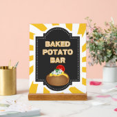 Barre de pommes de terre cuites - Panneau de table (Mariage)