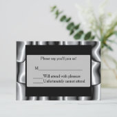 Barre en métal argenté Mitzvah RSVP II (Debout devant)