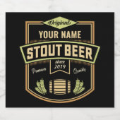 Barre Étiquette de brassage de bière foncée Stout  (Étiquettes simples)