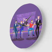 Barre Gay Retro Acrylique Arrondi Mur Horloge (Angle)