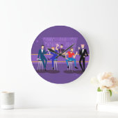 Barre Gay Retro Acrylique Arrondi Mur Horloge (Maison)