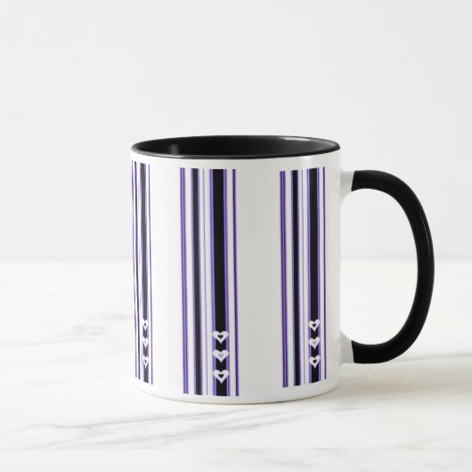 Barre la tasse de pourpre de coeurs de n (Droite)
