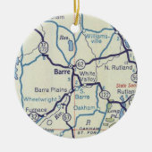 Barre MA Map Keramisch Ornament (Voorkant)