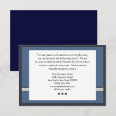 Barre Mitzvah Carte d'hébergement personnalisée (Devant / Derrière)