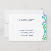Barre Mitzvah Prière verte châle RSVP (Dos)