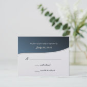 Barre Musique Bleue Argent Mitzvah/ Carte de répon (Debout devant)