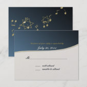 Barre Musique Mitzvah/ Carte de réponse (Devant / Derrière)