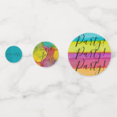 Barre ou Bat mitzvah Confetti Splash de couleur (Devant)