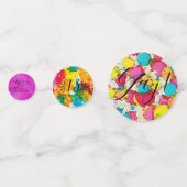 Barre ou Bat mitzvah Confetti Splash de couleur (Derrière)