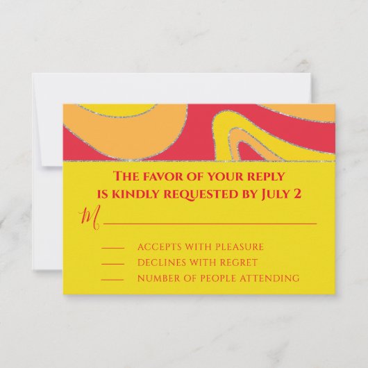 Barre ou Bat mitzvah RSVP Silvery Waves (Devant)