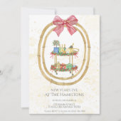 Barre Panier Bow | Invitation du réveillon du Nouv (Devant)