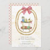 Barre Panier Bow | Invitation du réveillon du Nouv (Devant / Derrière)