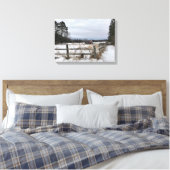 Barre rouge en hiver sur toile (Insitu(Chambre))