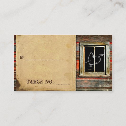 Barre Rustique Mariage Bois Cartes de Place (Devant)