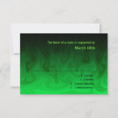 Barre vagues noires et vertes RSVP de Mitzvah (Devant)