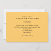 barreau bat mitzvah ARBRE DE LA VIE INVITATIONS (Dos)