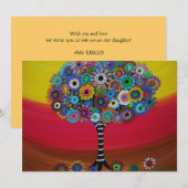 barreau bat mitzvah ARBRE DE LA VIE INVITATIONS (Devant / Derrière)
