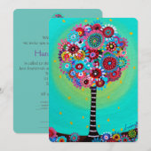 barreau bat mitzvah ARBRE DE LA VIE INVITATIONS (Devant / Derrière)
