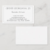 Barreau clair et moderne Carte de visite de droit (Devant / Derrière)