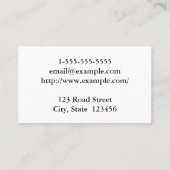 Barreau classique et de base Carte de visite de dr (Dos)